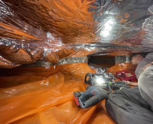 Stank verholpen door kruipruimte ventilatie in Heeze