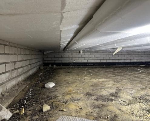 Milieuvriendelijk huis door vloerisolatie in Dorst