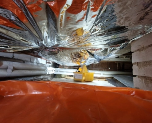 Milieuvriendelijk huis door vloerisolatie in Malden