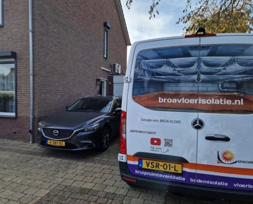 Milieuvriendelijk huis door vloerisolatie in Haelen